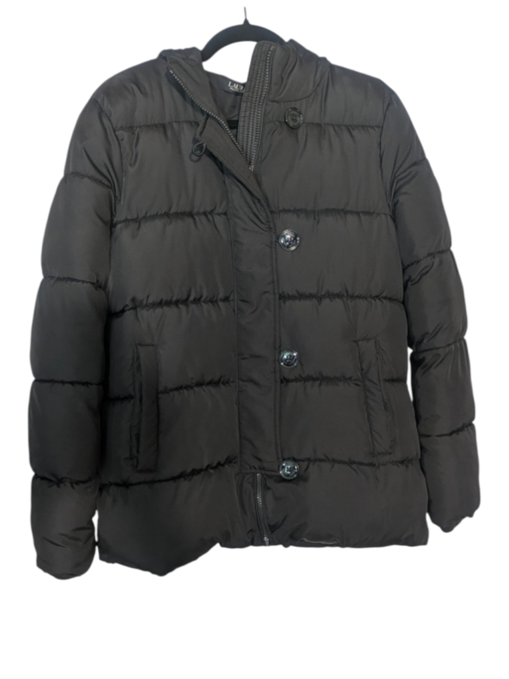 Lauren Ralph Lauren Black Puffer Jacket Size Medium - Picture 3 of 15